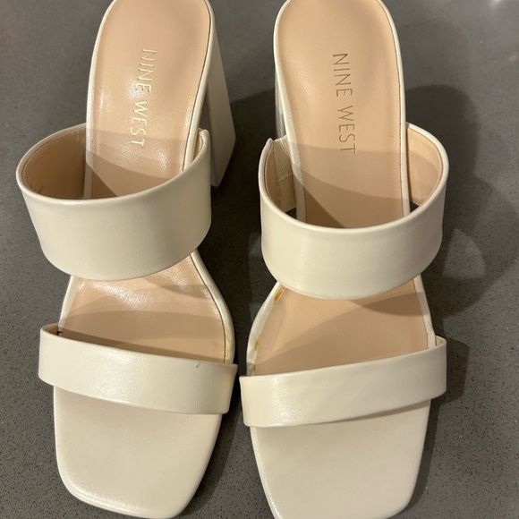 Nine West Cream Mules for Women - Picture 8 of 8